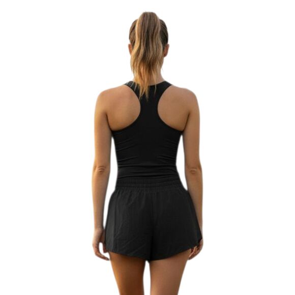 NWT Offline by Aerie Real Me Hot Stuff Black Athletic Romper Size M - Picture 2 of 7